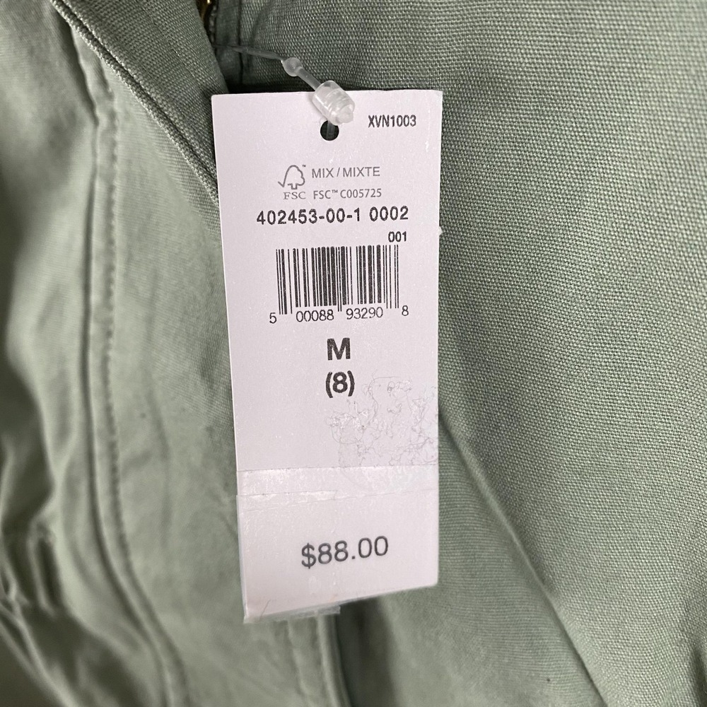 Gap Kids Jacket Youth Medium 8 Green Hooded ColdControl‎ Sherpa Utility Parka